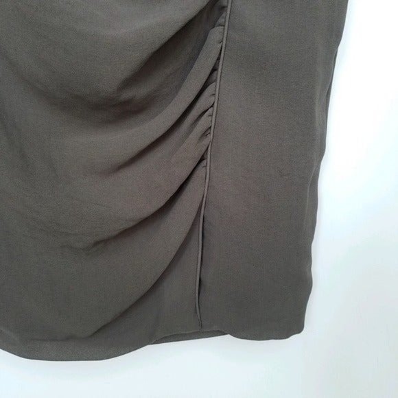 ZARA Pencil Skirt Ruched Work Office Career & Thigh Split Sz M - EUC! - Picture 3 of 9
